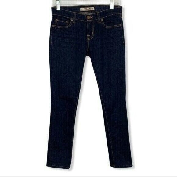 J Brand Dark Wash Skinny Jeans Stretch Denim 26 Classic Slim Fit Low Rise - Picture 1 of 8